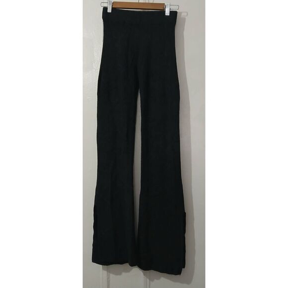 Le ore  womens small LONG TALL wool knit sweater pants gray flare leg - Picture 1 of 6
